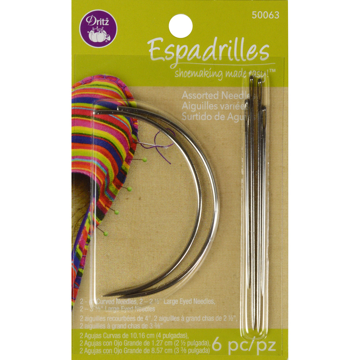 Dritz Espadrilles Needles 6/Pkg-